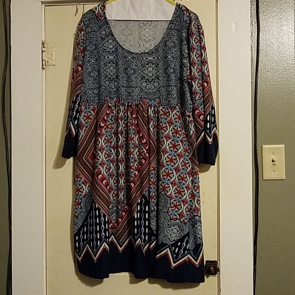 Colorful rayon dress